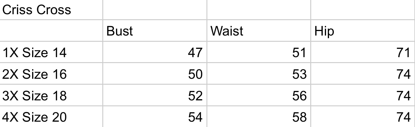 Criss Cross (Plus Size)